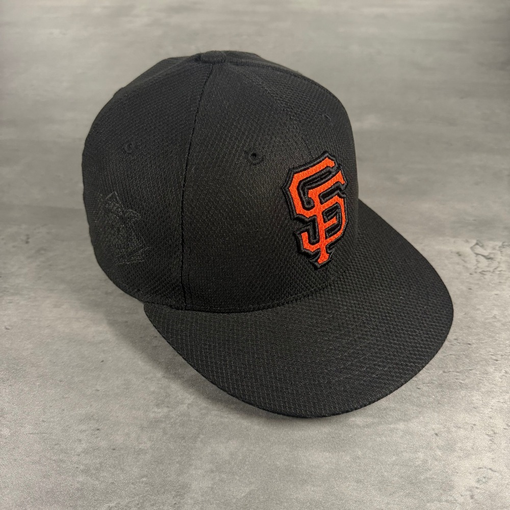 San Francisco Giants Hat New Era Cap 7 Vented Mesh Polyester Blackout Orange